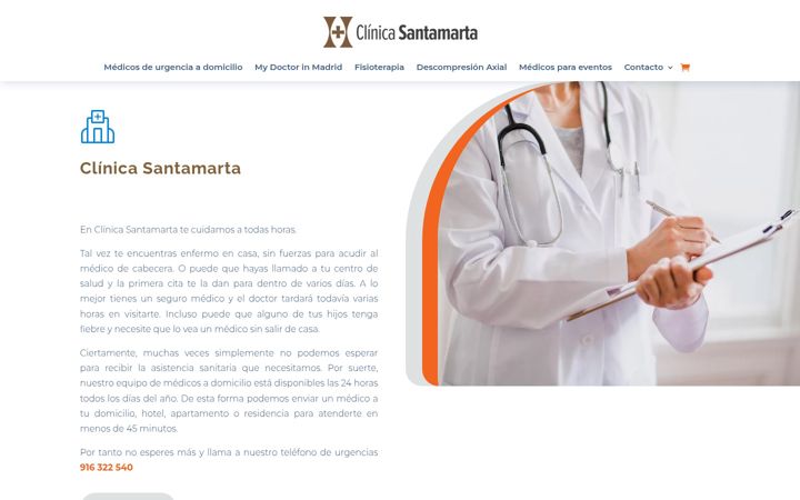 Ekrano kopija clinicasantamarta.com