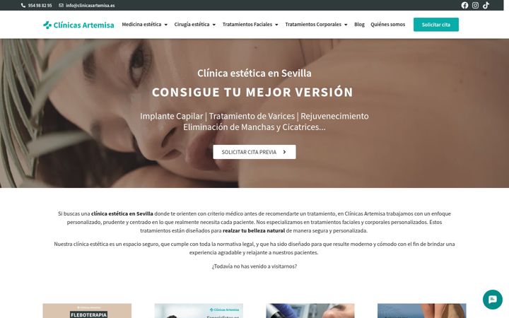 Screenshot του clinicasartemisa.es