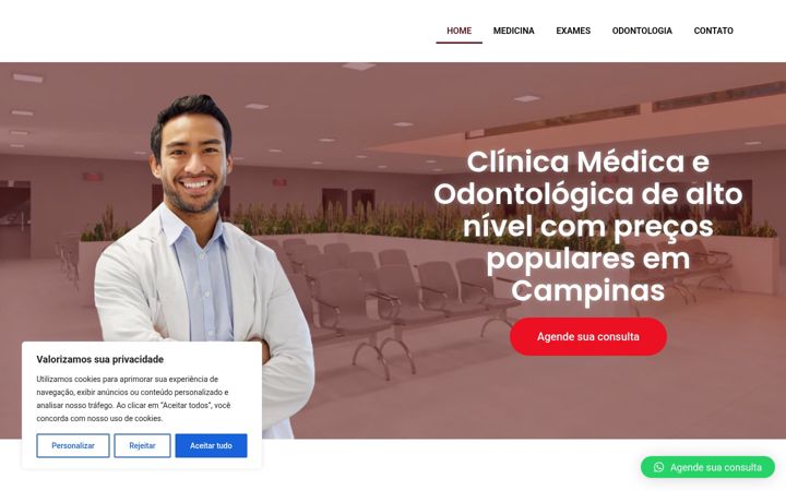 Screenshot of clinicasaudecampinas.com.br