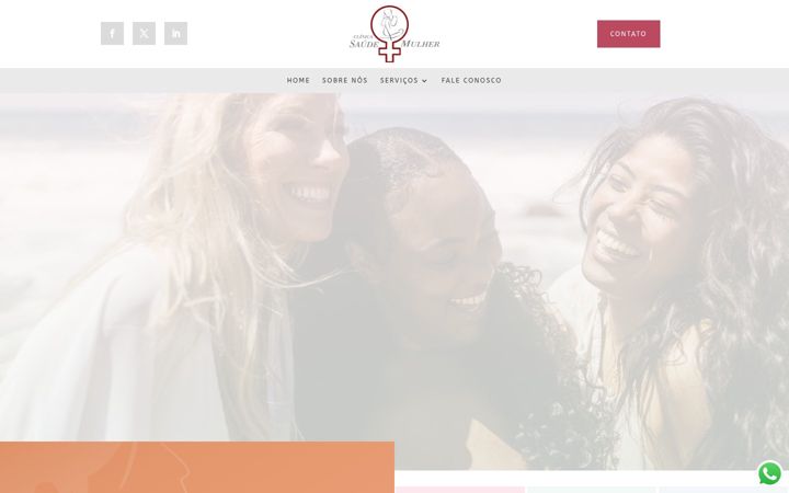 Screenshot of clinicasaudemulher.com