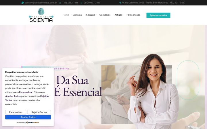 Screenshot of clinicascientia.com.br