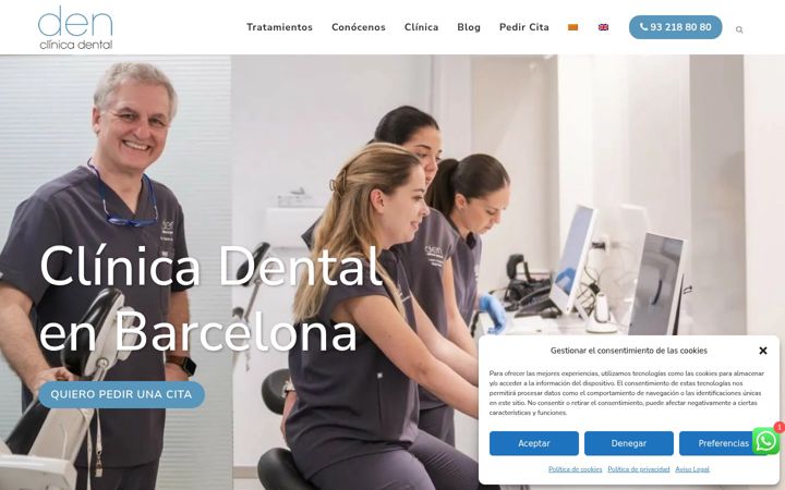 Screenshot of clinicasden.es