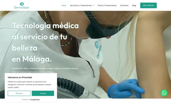 Screenshot of clinicasdermolaser.com