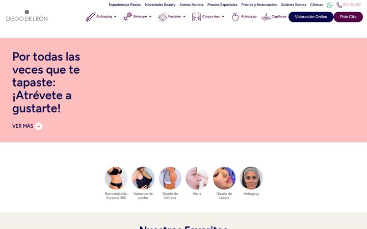Screenshot of clinicasdiegodeleon.com