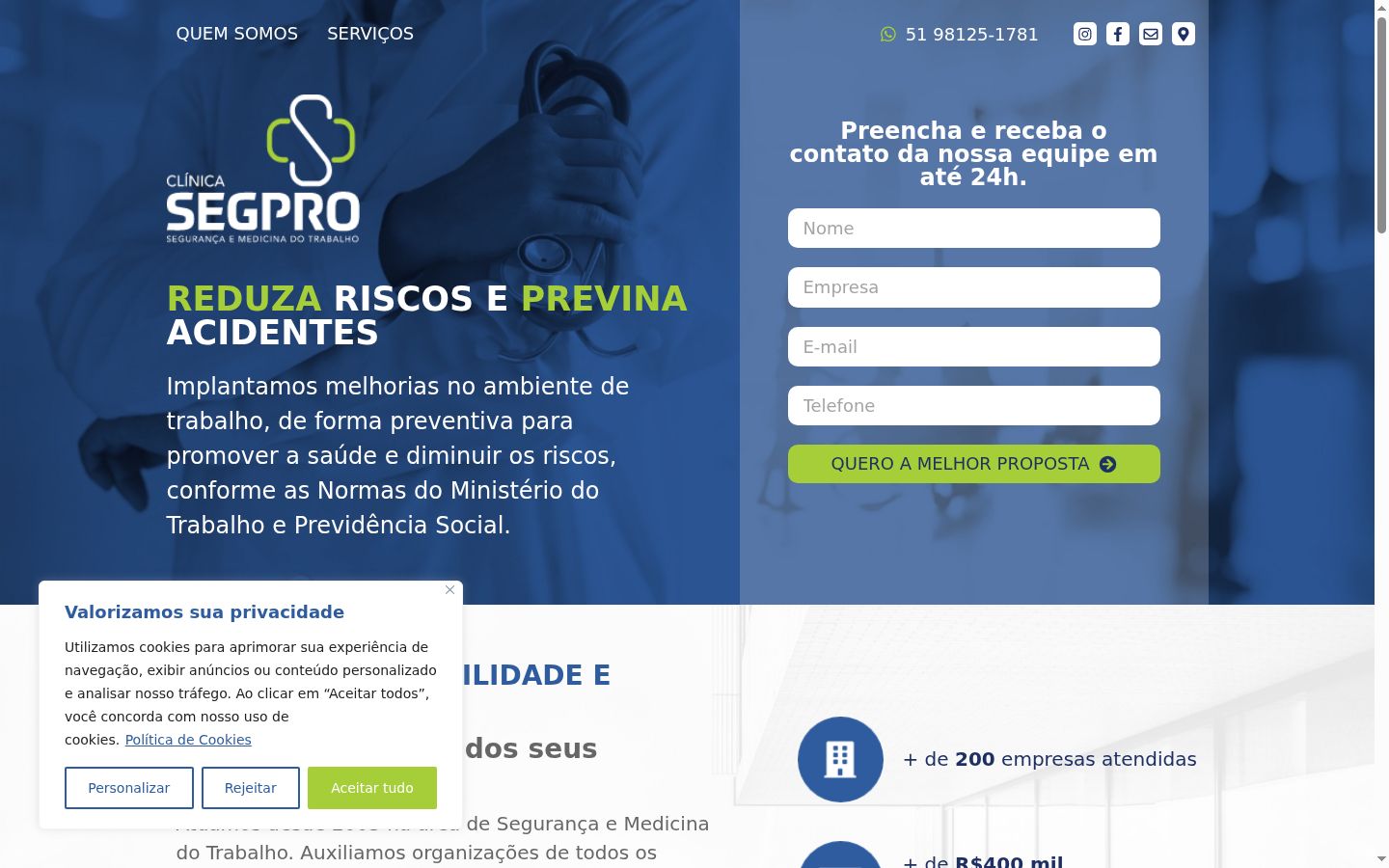 Ekrānuzņēmums ar piekrišanas baneri, kas tika rādīts pirms jebkādas mijiedarbības