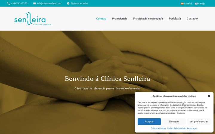 Screenshot of clinicasenlleira.gal