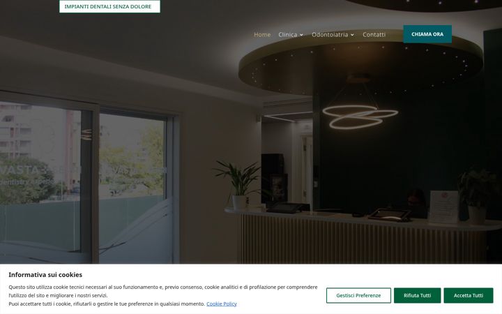 Captura de ecrã de clinicasensus.it