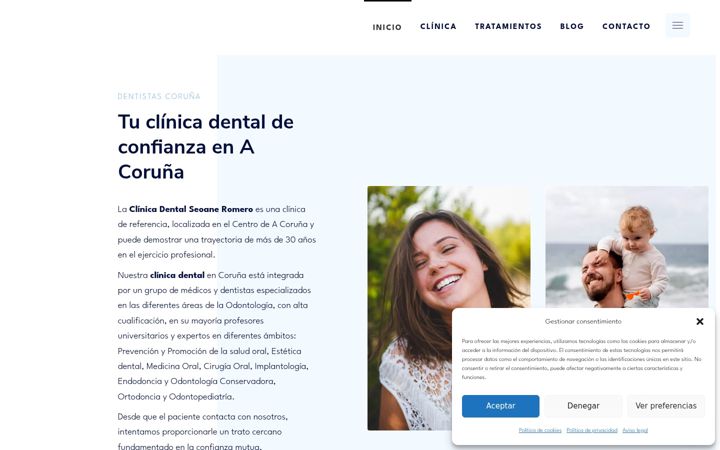 Screenshot του clinicaseoaneromero.es