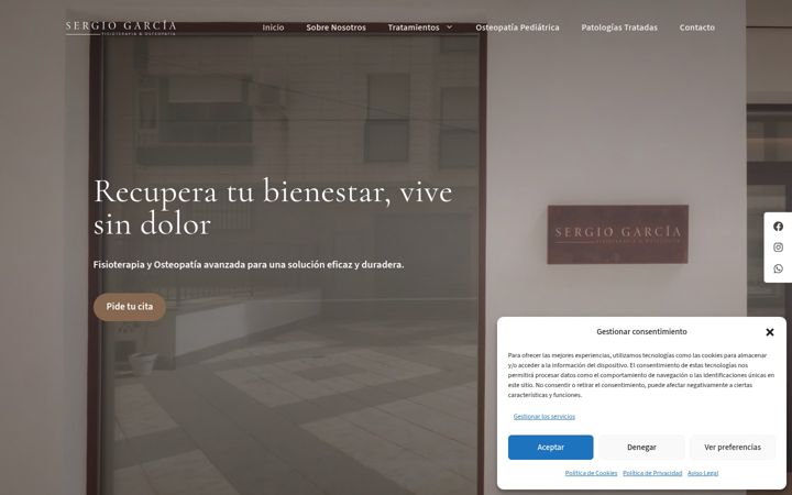 Screenshot of clinicasergiogarcia.com
