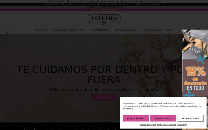 Screenshot of clinicasestetik.com