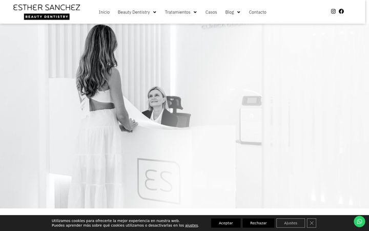 Posnetek zaslona clinicasesthersanchez.es