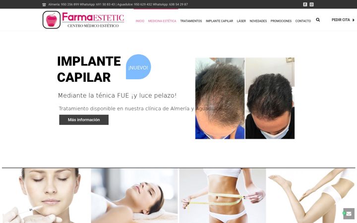 Screenshot of clinicasfarmaestetic.com