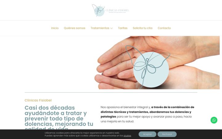 Screenshot of clinicasfisiobel.com