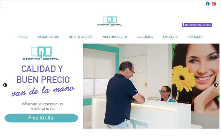 Screenshot of clinicasgarmar.com