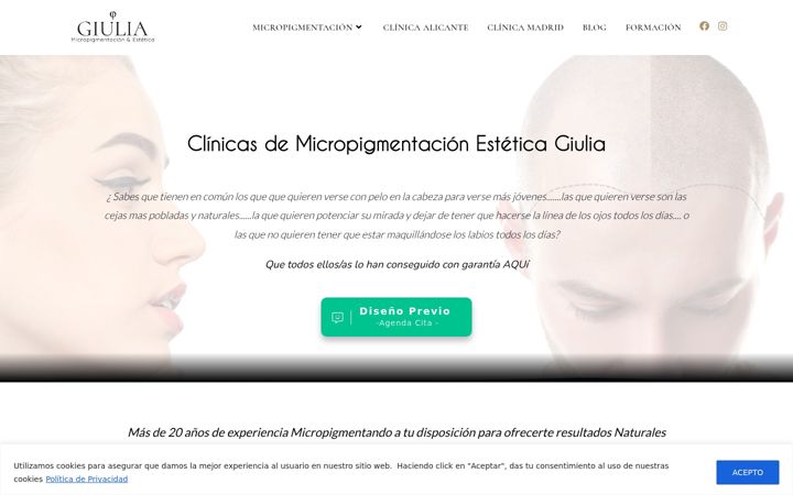 Screenshot of clinicasgiulia.com