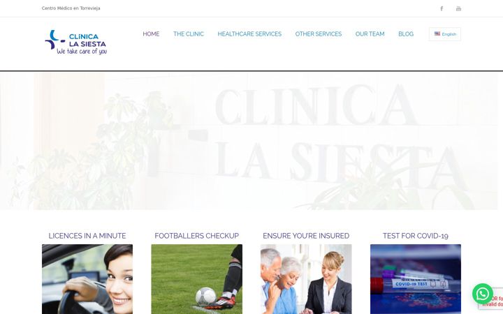 Screenshot of clinicasiesta.es
