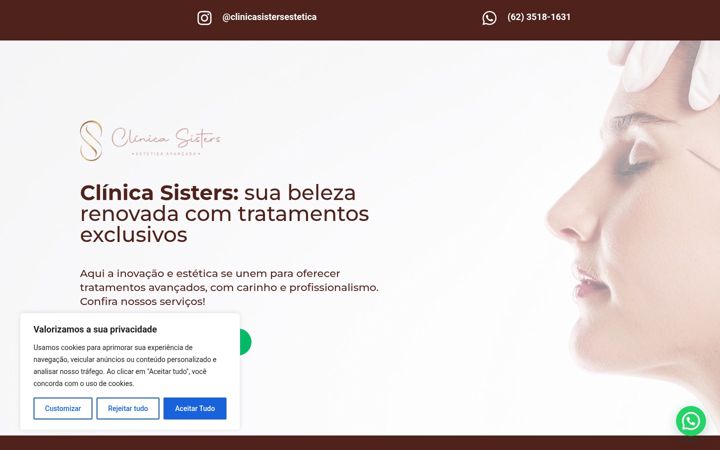 Snimka zaslona za clinicasisters.com.br