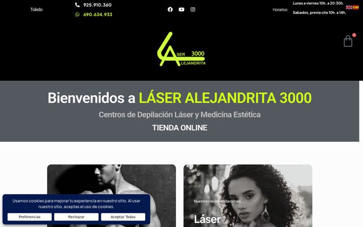Screenshot of clinicaslaseralejandrita3000.es
