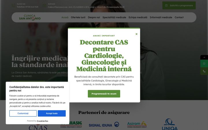 Zrzut ekranu clinicasmartnutrition.ro