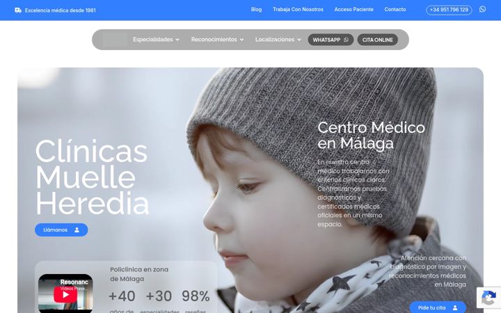 Screenshot of clinicasmuelleheredia.com