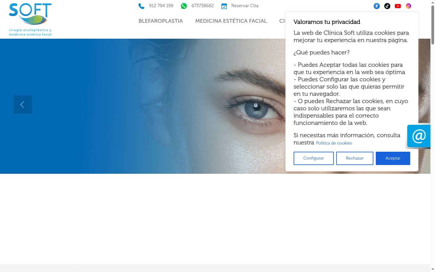 Capture d'écran de la bannière de consentement affichée avant toute interaction