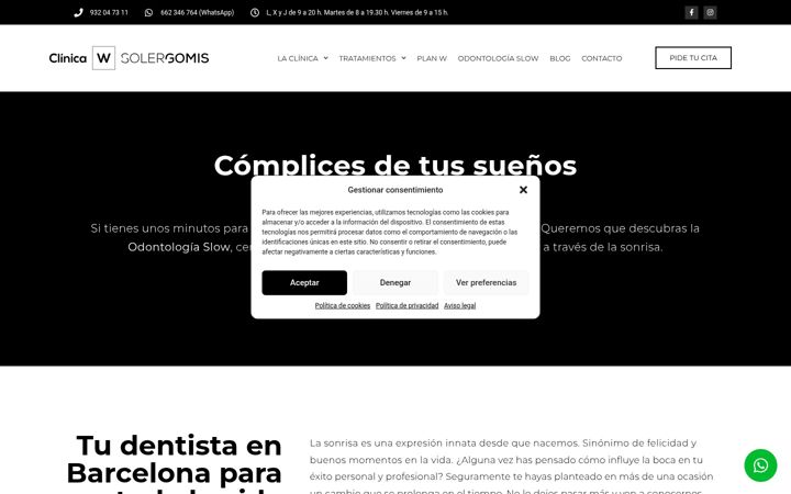 Screenshot of clinicasolergomis.com