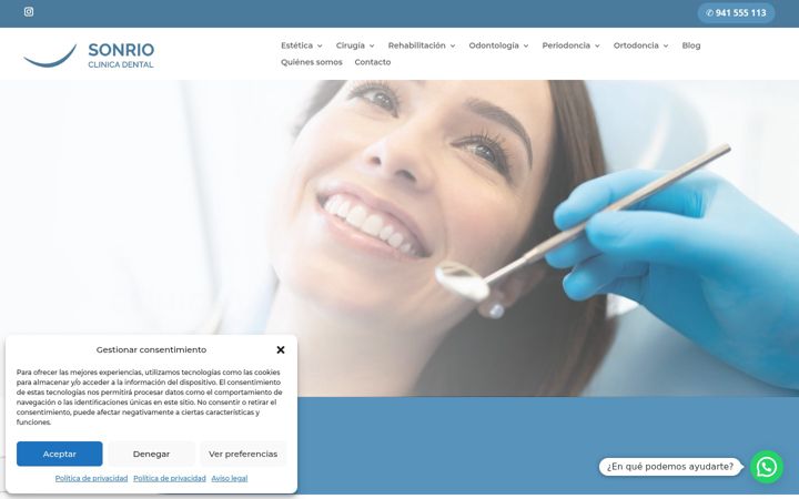 Screenshot of clinicasonrio.com