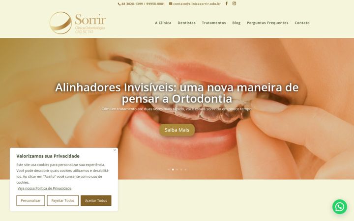 Snimka zaslona za clinicasorrir.odo.br
