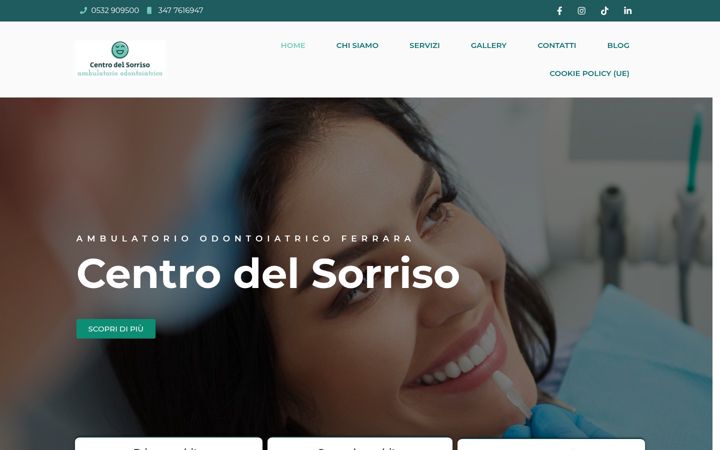 Screenshot of clinicasorriso.it