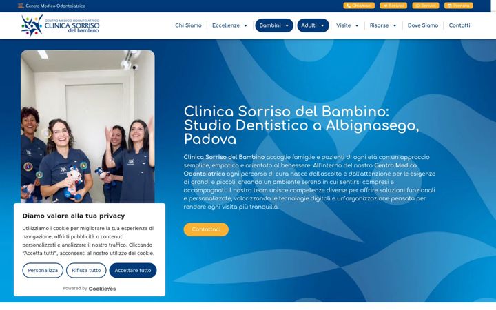 Screenshot of clinicasorrisodelbambino.it