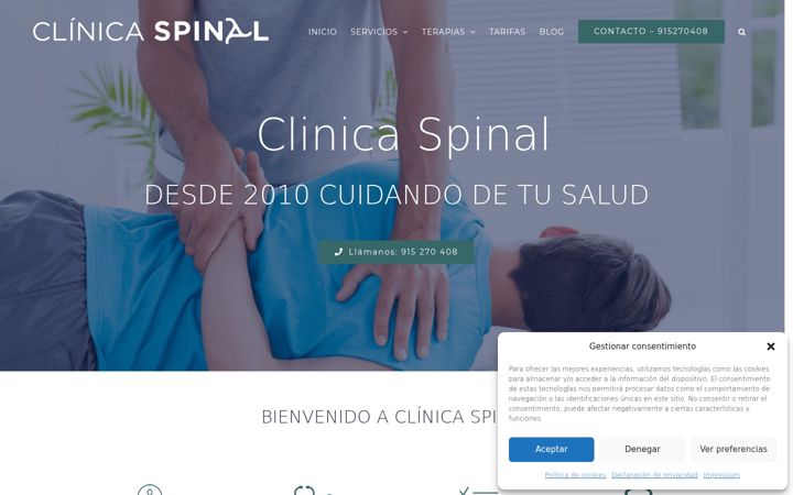 Screenshot of clinicaspinal.es