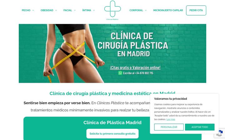 Screenshot of clinicasplastica.es