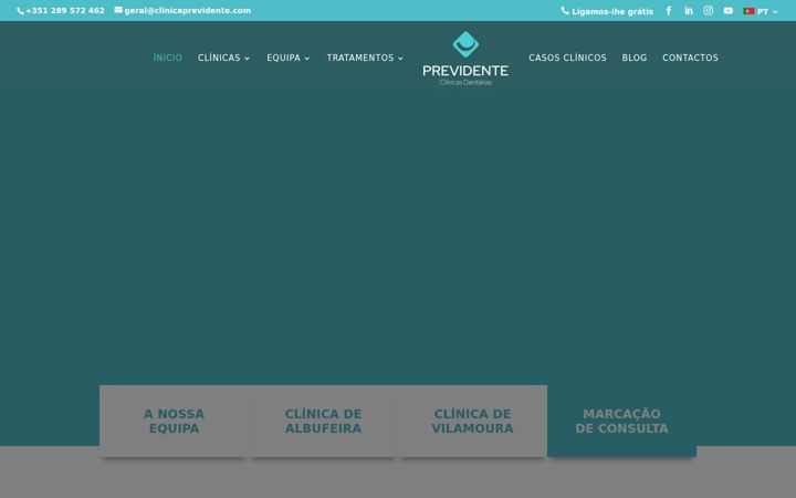 Screenshot of clinicasprevidente.com
