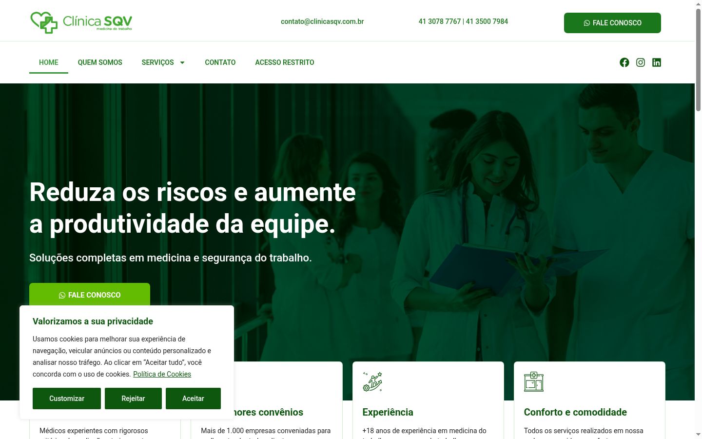 Captura de pantalla del banner de consentimiento mostrado antes de cualquier interacción
