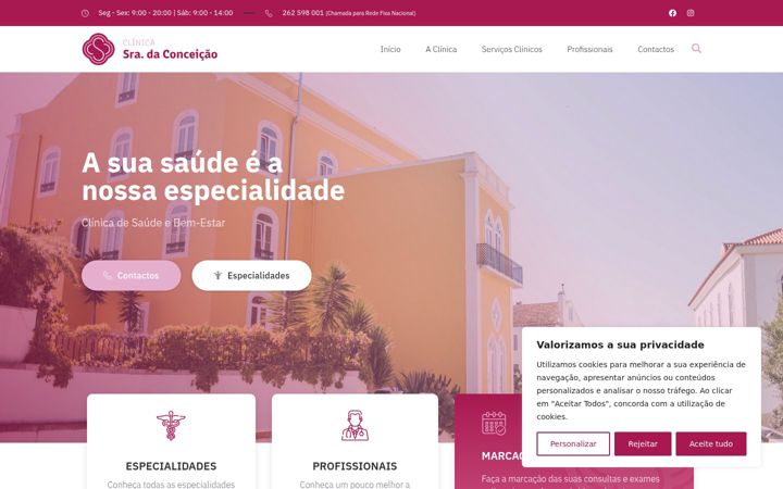 Zrzut ekranu clinicasradaconceicao.pt