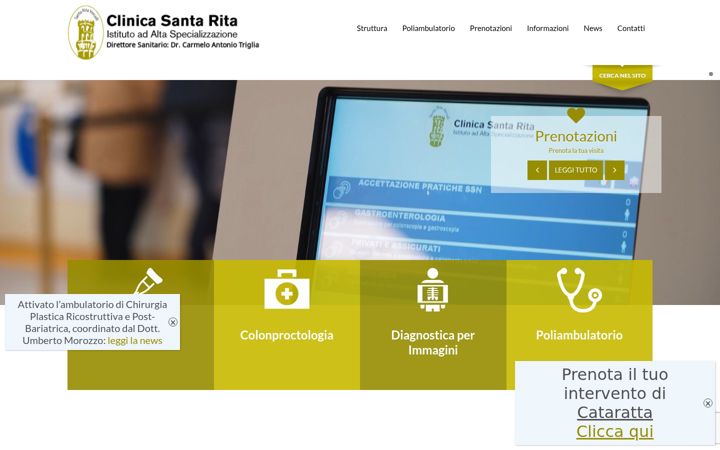 Screenshot of clinicasrita.it