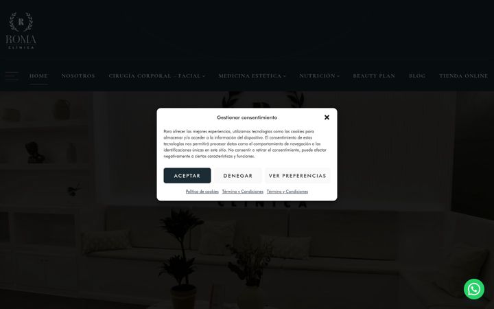 Screenshot of clinicasroma.com