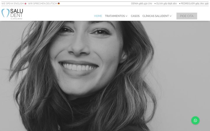 Screenshot of clinicassaludent.com
