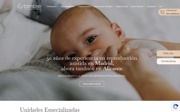 Screenshot of clinicatambre.com