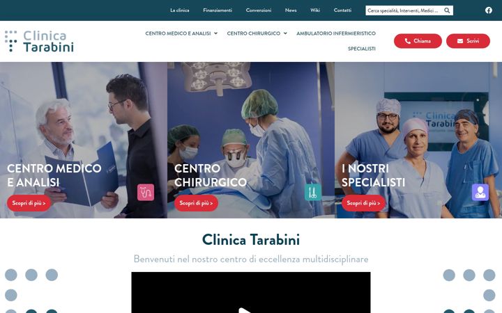 Captura de ecrã de clinicatarabini.it