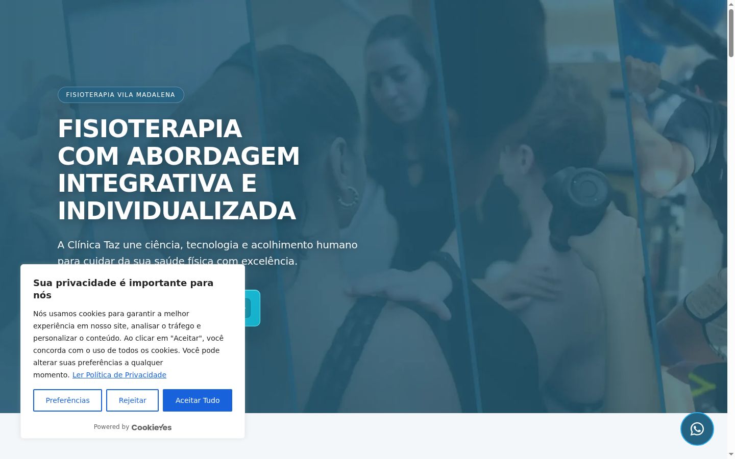 Képernyőkép a bármilyen interakció előtt megjelenő hozzájárulási bannerről