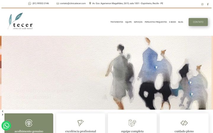 Screenshot of clinicatecer.com