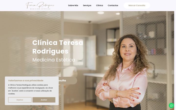 Képernyőkép: clinicateresarodrigues.pt