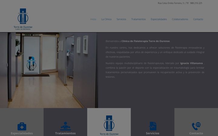 Screenshot of clinicatorredeourense.com