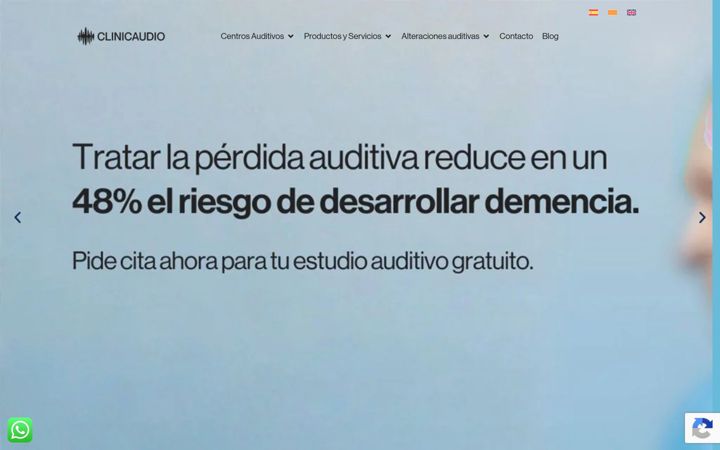 Posnetek zaslona clinicaudio.es