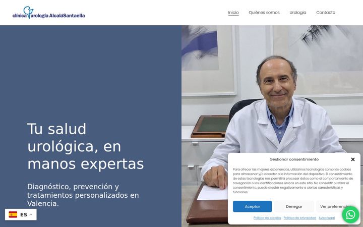 Screenshot of clinicaurologiaalcala.com