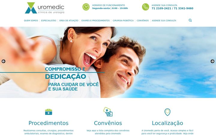 Screenshot of clinicauromedic.com.br