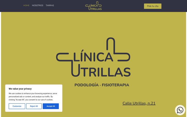 Screenshot of clinicautrillas.es