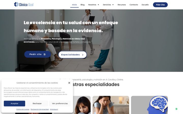 Screenshot of clinicauzal.com