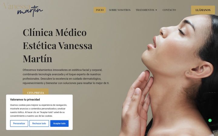 Posnetek zaslona clinicavanessamartin.es